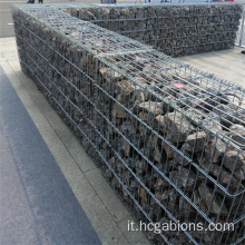 Cesto di scatola di gabion saldato zincato per gabbia di pietra